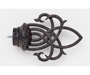 Interlace Finial With Plug - 802 - Iron Oxide